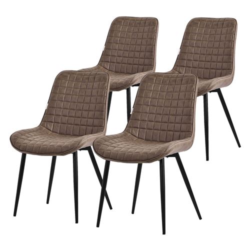 Ml-Design Marron Lot De 4 Chaises - Simili - Image 3