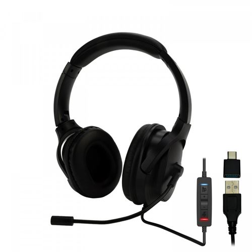 Mcl - Casque Micro Filaire - USB-A - USB-C - Noir - Image 4