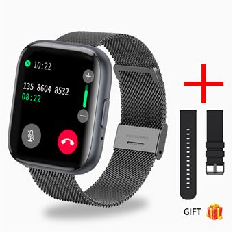 Montre Connectée Knocery D18 - Écran 1,44", Appels, étanche IP67, Podomètre, Cardio, SpO2, 115 Modes Sport
