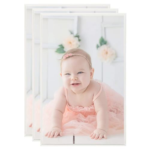 vidaXL Collage de cadres photo 3 pcs de mur table Argenté 13x18 cm MDF