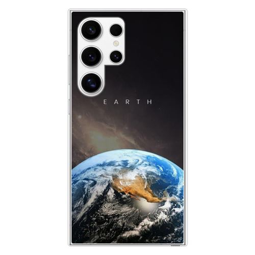 Coque en silicone imprimée compatible Samsung Galaxy S24 Ultra Earth