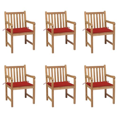 VidaXL - Gartenstuhl holz, One Size, Rot Bunt