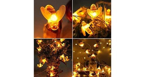 Guirlande Lumineuse Exterieure Jardin Lampe Solaire 4 Flammes, LED