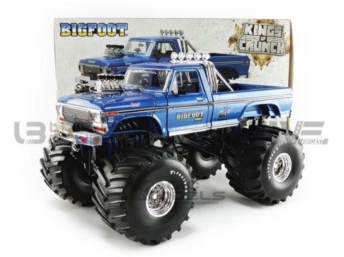 Voiture Miniature de Collection GREENLIGHT COLLECTIBLES 1-18 - FORD F 250 Monster Truck - King Of Crunch 1979 - Blue - 13541