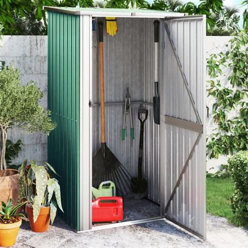 Vidaxl Abri De Jardin Vert 118,5x97x209,5 Cm Acier Galvanis&eacute;