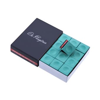 Lot de 12 Craies pour Billard Pratique De Faugères Vert - 1