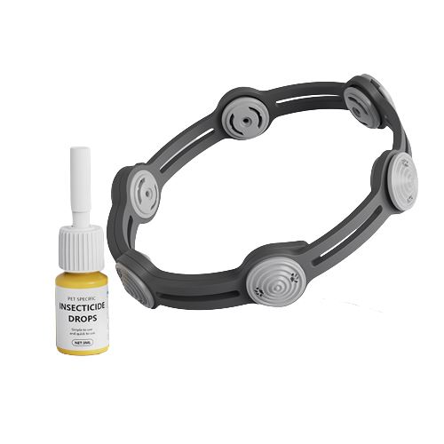 Meilleurs prix pour Collier pour Chien Chat Anti Puces Réglable avec Huiles Essentielles FONGWAN Élimine Larves, Tiques, Poux, Moustiques et Puces - noir