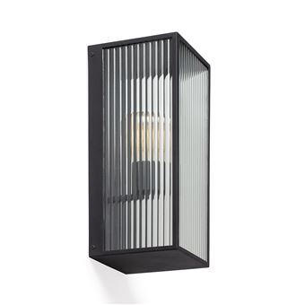 TechBrey Applique Murale Extérieure Métal et Verre Big Taiga Noir - 1