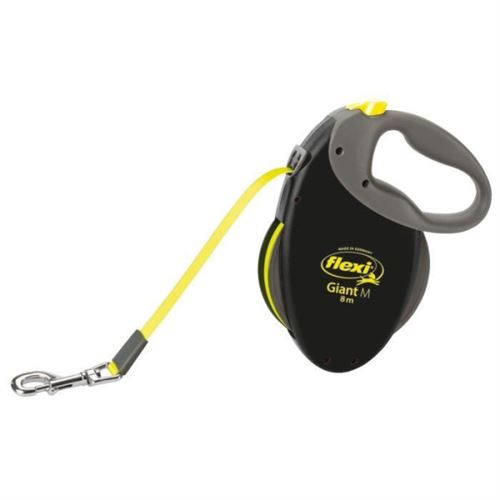 Comparer les prix de Laisse Sangle Trixie Flexi Giant - Taille M - 8m - Noir Et Jaune Fluo
