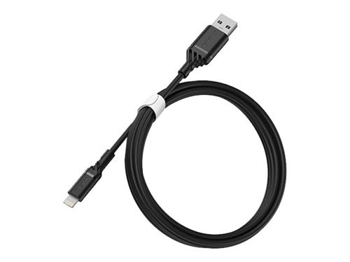 OtterBox Standard - Câble Lightning - Lightning mâle pour USB mâle - 1 m - noir - pour Apple iPad/iPhone/iPod (Lightning)