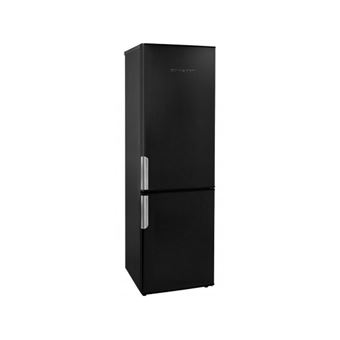 Refrigerateur congelateur en bas CHiQ Réfrigérateur congélateur bas 117  litres, commande électronique, acier noir, rangement de tri, dégivrage  manuel facile