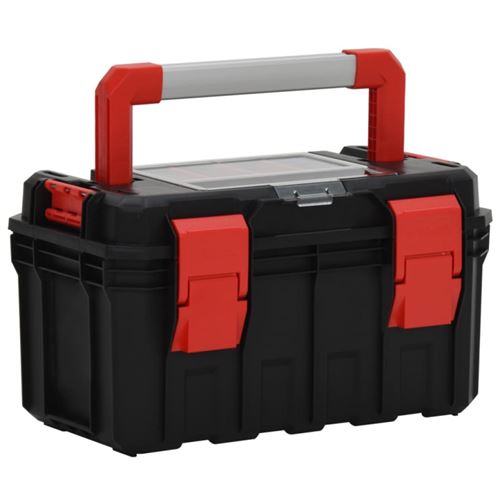 Boîte à outils Noir et rouge 45x28x26,5 cm