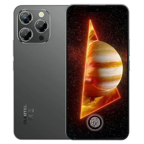 NOIR - OUKITEL P1 Smartphone 6.7 16Go 256Go 5150mA(18W) Android 14 téléphone Dual SIM 4G-(186.8g)
