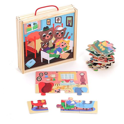 Non Communiqué Multicolore Puzzle 4 X 9 Pcs Boucle D'or Ingela P. Arrhenius Vilac