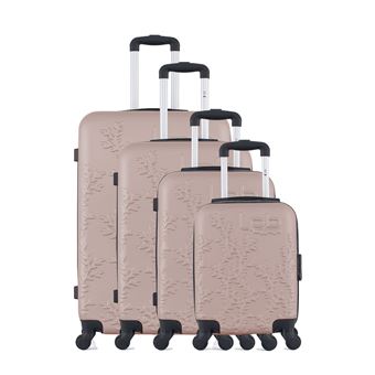 Ensemble 4 valises Snowball Valparaiso et vanity Vieux Rose - 21204/5RosG