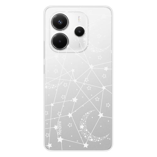 Coque en silicone - Compatible Xiaomi Redmi Note 14 4G - design lignes etoilees