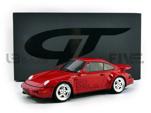 Voiture Miniature de Collection GT SPIRIT 1-18 - PORSCHE 911 (964) Turbo S Flachbau - 1994 - Red Guards - GT328