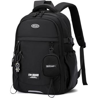 Sac à dos garçon collège imperméable 15.6" Noir - 1