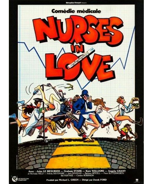 Nurses in Love - John Le Mesurier - 116x158cm - Affiche de cinéma originale pliée