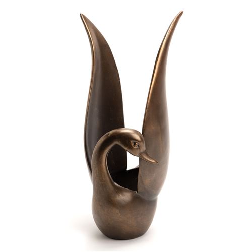 Non Communiqué Coupe Cygne 46.5 Cm - Amadeus - Or / Doré - Résine