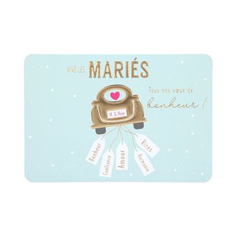 Carte De Mariage BSB Premium Line – Motif Montagnes Russes, Enveloppe Crème – Certification FSC