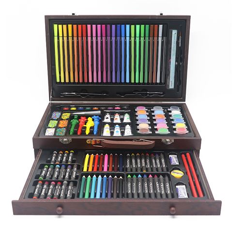 14€02 sur 130 Sets de Dessin ODWALK, Malette de Coloriage Enfants Aquarelle  Crayon Kit-brun - Crayon de couleur - Achat & prix
