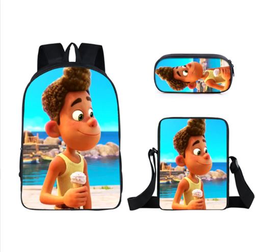 Set de 3 pièces Sacs à Dos luca paguro Bleu004