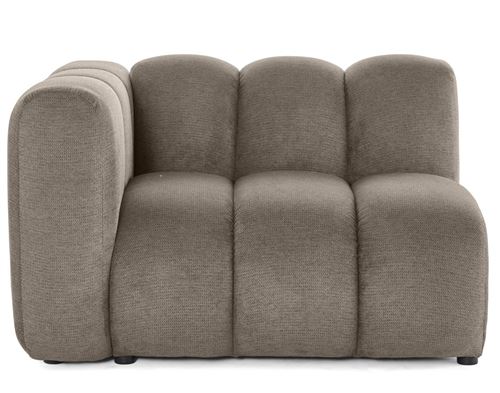 Non Communiqué Taupe Debbie - Module D'assise Gauche En Tissu Texturé