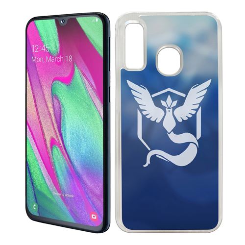 Coque pour Samsung Galaxy A40 -  Pokémon Go Team Bleue Grunge