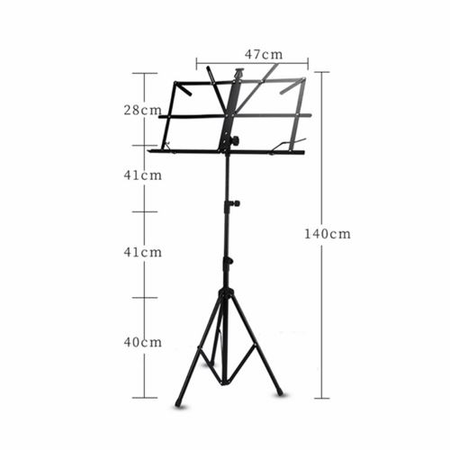 Support de musique pliable réglable portable Trépied en métal antidérapant