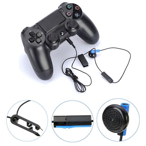 Écouteur PS4 avec Micro, Casque d'écoute de Jeu 3,5 mm Technologie Micro  Son avec Un Clip, pour contrôleur Sony Playstation 4 PS4 : : Jeux  vidéo