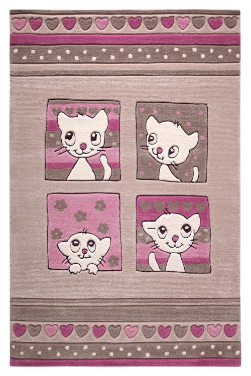 Tapis enfant Kitty Kat par Smart Kids Gris 110x170
