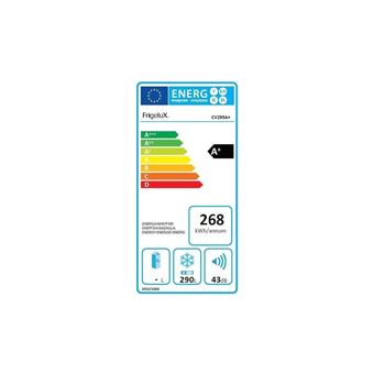 Frigelux CV295A+ - Coffre - pose libre - largeur : 111.5 cm - profondeur : 64.5 cm - hauteur : 85 cm - 290 litres - classe F