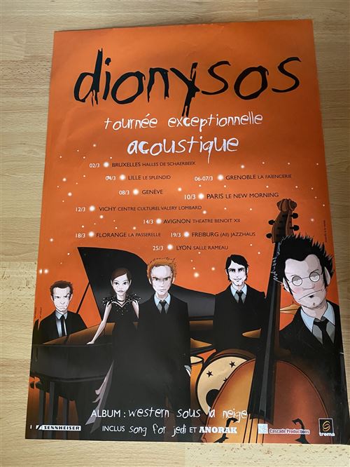 Dionysos - Tournée exceptionnelle Acoustique - 40x60cm - Affiche