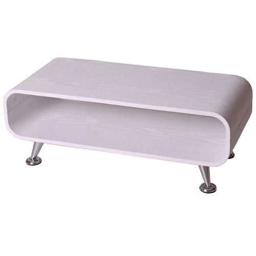 Table basse de salon / club MENDLER HWC-B97, 34x90x39cm blanc