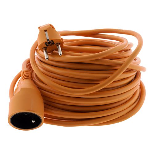 Rallonge prolongateur 1x16A 25 m orange