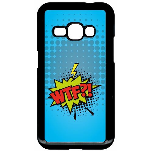 Coque Samsung Galaxy J1 2016 Modèle J1 2016 Wtf Fond Bleu
