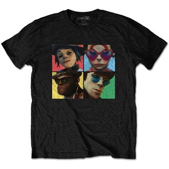 T-shirt gorillaz humanz unisexe noir taille xl - 1