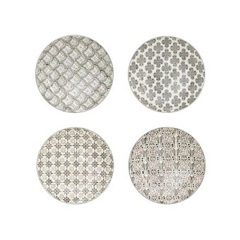 COFFRET 4 ASSIETTES DESSERT 20 CM HIPPY TABLE PASSION