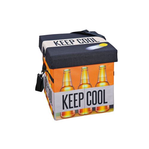 Glacière 3-en-1 pouf pliable à emporter partout, modèle bière