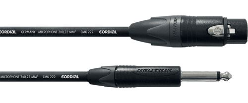 Cordial CPM2.5FP - Câble audio XLR femelle - jack mâle mono 2,5 m