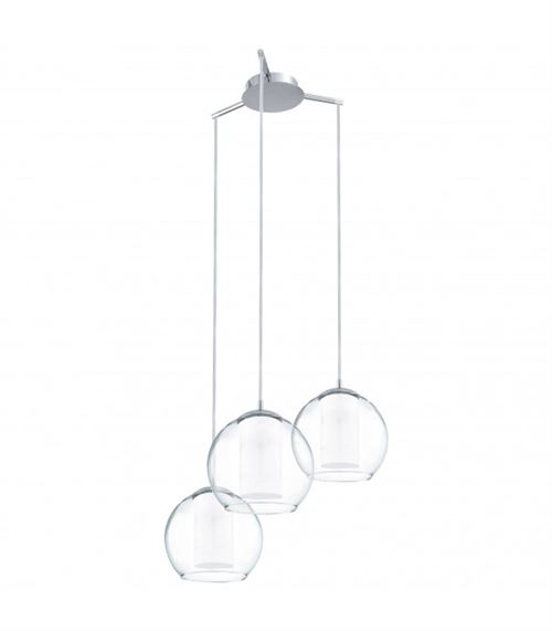Eglo 92762&nbsp;Boule Suspension, M&eacute;tal, E27, Transparent