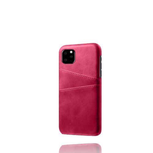 Coque en cuir antichoc avec double fente pour Apple iPhone 11 Pro 5.8 - Rose