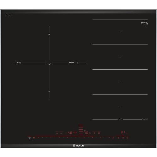 Bosch Serie 8 PXJ675DC1E - Plaque à induction encastrable en vitro-céramique avec commandes tactiles, LED, Noir
