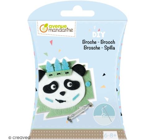 Kit DIY - Broche panda