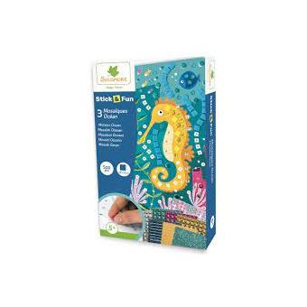 Kit créatif Au Sycomore Stick et Fun 3 Mosaïques Océan