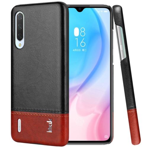 Coque en TPU + PU y compris anti-déflagrant noir marron pour votre Xiaomi Mi CC9/CC9 Meitu Edition