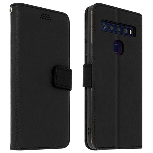 Avizar Housse pour TCL 10L Porte-carte Fonction Support Vidéo Dragonne Noir