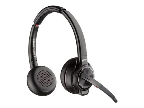 POLY W8220 Casque Sans fil Arceau Bureau/Centre d'appels Bluetooth Noir