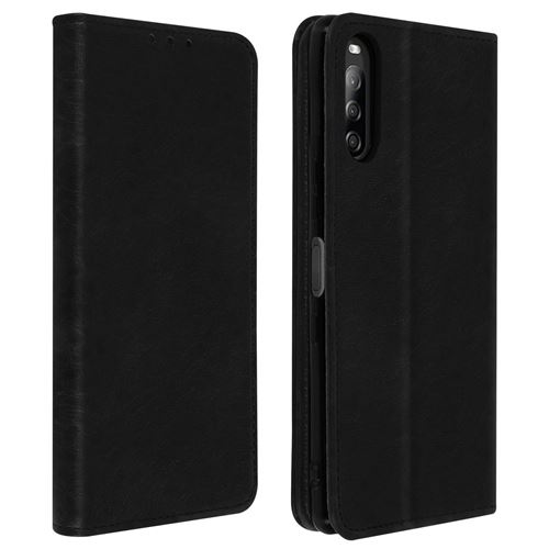 Avizar Housse Pour Sony Xperia L4 Portefeuille Support Vidéo Cuir Effet Vintage Noir
